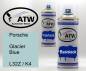 Preview: Porsche, Glacier Blue, L32Z / K4: 400ml Sprühdose + 400ml Klarlack - Set, von ATW Autoteile West.